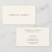 Aangepaste Moderne Minimale Sjabloon Elegante Crèm Visitekaartje (Voorkant / Achterkant)