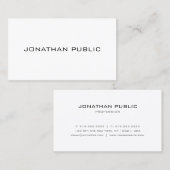 Aangepaste, moderne, minimale Sjabloon op maat Visitekaartje (Voorkant / Achterkant)