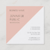 Aangepaste, moderne minimale Sjabloon Vierkante Visitekaartje (Achterkant)