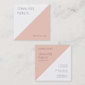 Aangepaste, moderne minimale Sjabloon Vierkante Visitekaartje (Voorkant / Achterkant)