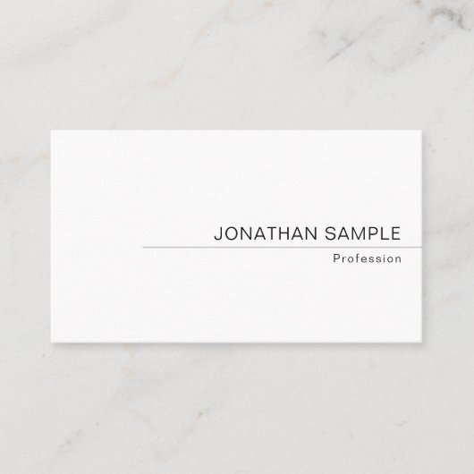 Aangepaste, moderne, minimale Sjabloon Visitekaartje (Voorkant)