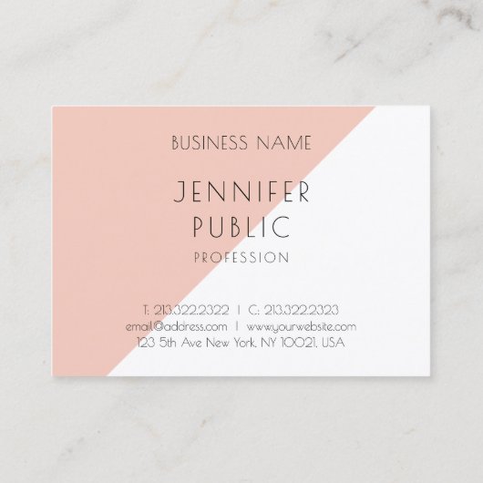 Aangepaste, moderne minimale Sjabloon Visitekaartje (Achterkant)