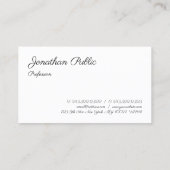 Aangepaste, moderne, minimale Sjabloon voor handsc Visitekaartje (Achterkant)