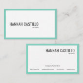 Aangepaste moderne, minimale typografie visitekaartje (Voorkant / Achterkant)