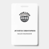 Aangepaste moderne minimalistische bedrijfslogo vo badge (Achterkant)