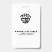 Aangepaste moderne minimalistische bedrijfslogo vo badge (Voorzijde)