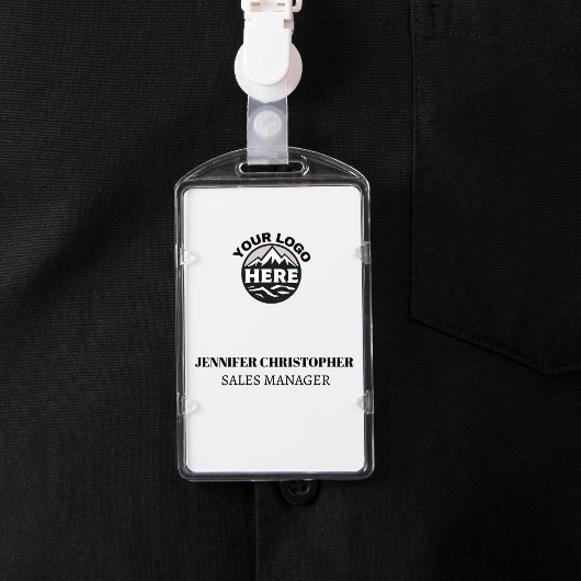 Aangepaste moderne minimalistische bedrijfslogo vo badge