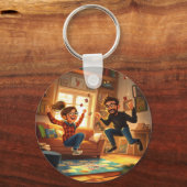 Aangepaste Moderne Minimalistische Beste Vrienden  Sleutelhanger (Voorkant)