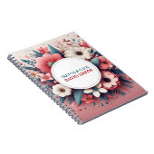 Aangepaste moderne minimalistische bloemen notitie notitieboek (Rechterzijde)
