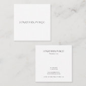 Aangepaste, moderne minimalistische, eenvoudige Sj Vierkante Visitekaartje (Voorkant / Achterkant)