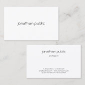 Aangepaste, moderne, minimalistische elegante prof visitekaartje (Voorkant / Achterkant)