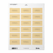 Aangepaste Moderne Minimalistische Elegante Schone Etiket (Full Sheet)