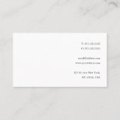 Aangepaste, moderne, minimalistische elegante Sjab Visitekaartje (Achterkant)