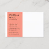 Aangepaste moderne minimalistische elegante sjablo visitekaartje (Achterkant)