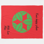 Aangepaste moderne minimalistische geometrische ee fleece deken (Voorkant (Horizontaal))