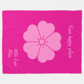 Aangepaste moderne minimalistische geometrische ee fleece deken (Voorkant (Horizontaal))