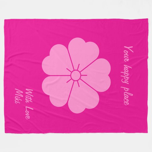 Aangepaste moderne minimalistische geometrische ee fleece deken (Voorkant (Horizontaal))