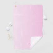 Aangepaste moderne minimalistische gradiënt roze o golfhanddoek (Insitu)
