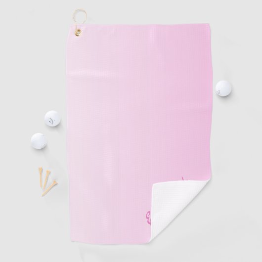 Aangepaste moderne minimalistische gradiënt roze o golfhanddoek (Insitu)