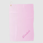 Aangepaste moderne minimalistische gradiënt roze o golfhanddoek (Voorkant)