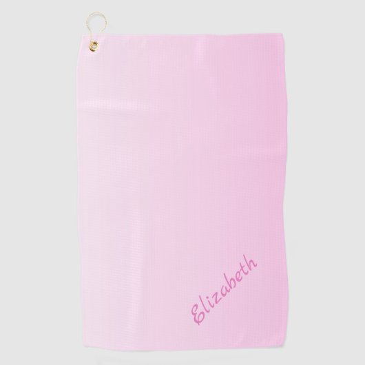Aangepaste moderne minimalistische gradiënt roze o golfhanddoek (Voorkant)