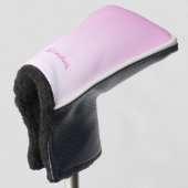Aangepaste moderne minimalistische gradiënt roze o golfheadcover (3/4 voorkant)
