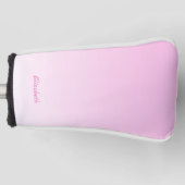 Aangepaste moderne minimalistische gradiënt roze o golfheadcover (Voorkant)