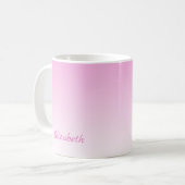 Aangepaste moderne minimalistische gradiënt roze o koffiemok (Voorkant links)
