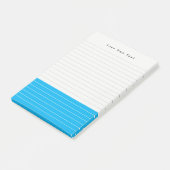 Aangepaste moderne minimalistische heldere blauwe  post-it® notes (Schuin)