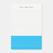 Aangepaste moderne minimalistische heldere blauwe  post-it® notes (Voorkant)
