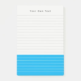 Aangepaste moderne minimalistische heldere blauwe  post-it® notes