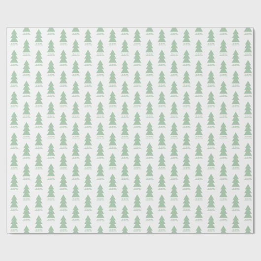 Aangepaste moderne minimalistische kerstbomen cadeaupapier (Vlak)