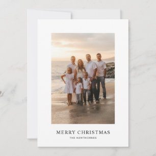 Aangepaste moderne minimalistische kerstfoto feestdagenkaart