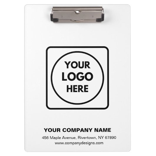 Aangepaste moderne minimalistische logoklembord klembord (Voorkant)