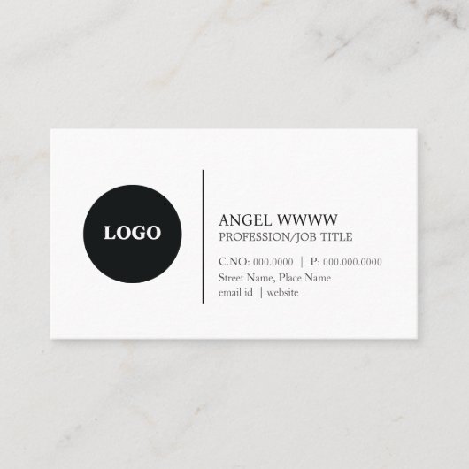 Aangepaste moderne minimalistische professionele v visitekaartje (Voorkant)