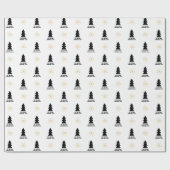 Aangepaste Moderne Minimalistische Schattigee Blau Cadeaupapier (Vlak)