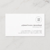 Aangepaste, moderne, minimalistische Sjabloon Prof Visitekaartje (Achterkant)