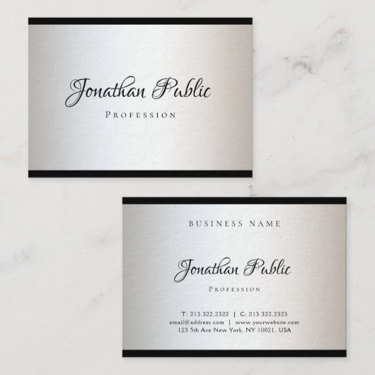 Aangepaste, moderne, minimalistische Sjabloon voor Visitekaartje (Voorkant / Achterkant)