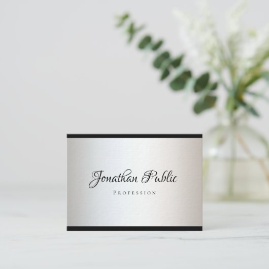 Aangepaste, moderne, minimalistische Sjabloon voor Visitekaartje (Staand voorkant)