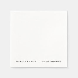 Aangepaste moderne minimalistische trouw servet