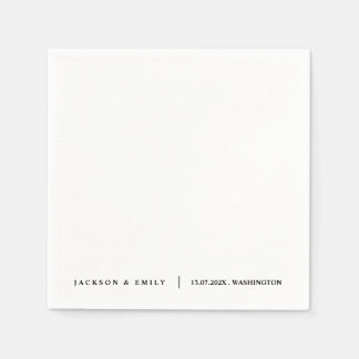 Aangepaste moderne minimalistische trouw servet