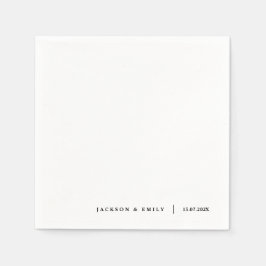 Aangepaste moderne minimalistische trouw servet