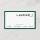 Aangepaste moderne minimalistische typografie visi visitekaartje (Achterkant)