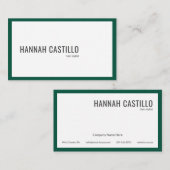 Aangepaste moderne minimalistische typografie visi visitekaartje (Voorkant / Achterkant)
