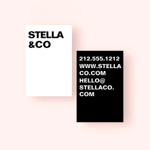 Aangepaste moderne minimalistische typografie visitekaartje
