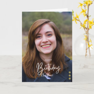 Aangepaste moderne minimalistische verjaardag kaart