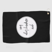 Aangepaste moderne minimalistische zakelijke Logo Golfhanddoek (Horizontaal)