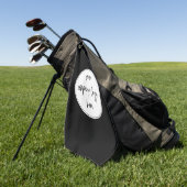 Aangepaste moderne minimalistische zakelijke Logo Golfhanddoek (Groen)