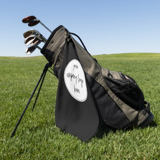 Aangepaste moderne minimalistische zakelijke Logo Golfhanddoek (Groen)