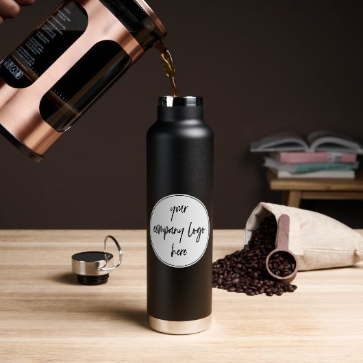 Aangepaste moderne minimalistische zakelijke Logo Waterfles (Koffie)